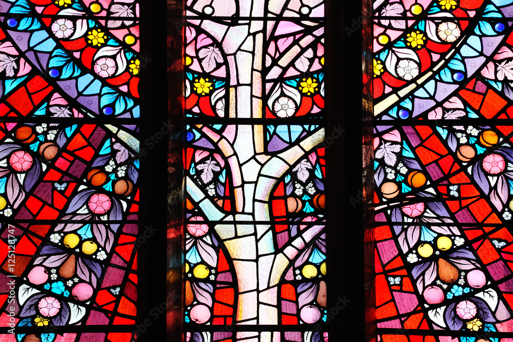 Tree of Life stained glass window