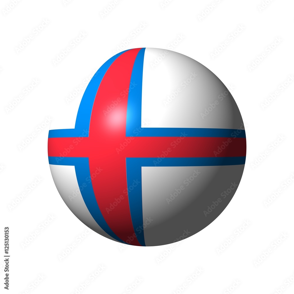 Sphere with flag of Faroe Islands Sphere with flag of Faroe Islands