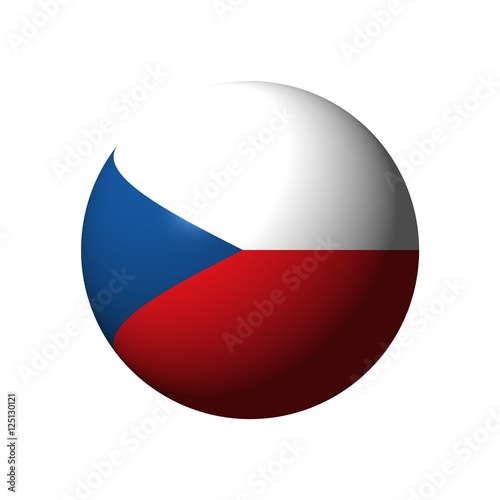 Sphere with flag of Czech Republic