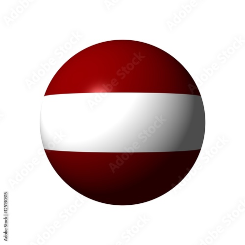 Sphere with flag of Latvia