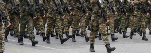 Photography Thessaloniki, Greece - 28 October 2016: Oxi Day Greek Army parade