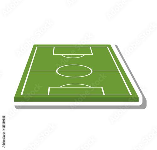 soccer field camp isolated icon vector illustration design