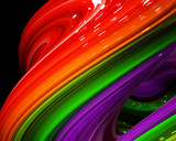 Illustration Rainbow of colors abstract colorful on black background.