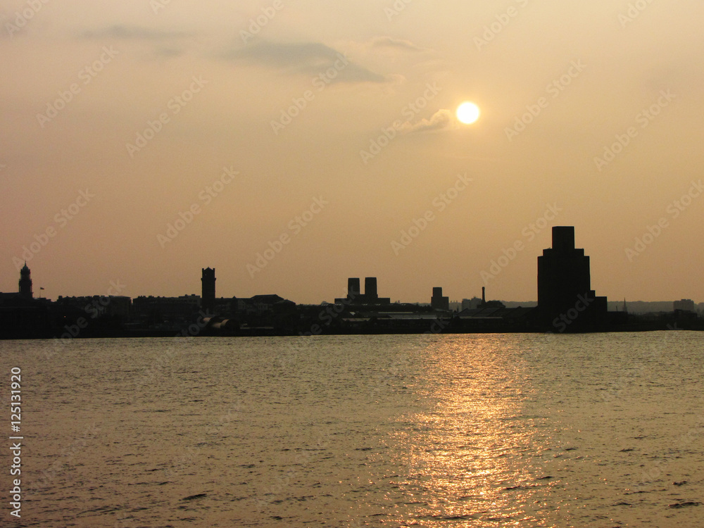 Mersey River Sunset - Liverpool  