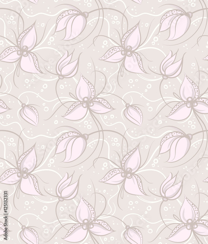 Seamless Floral Light Vector Background