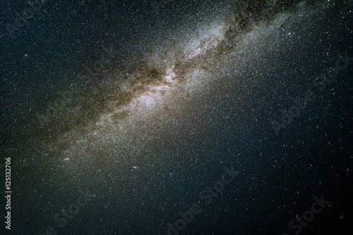 Milky Way in the night sky. photo