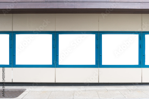 Large blank billboard on a street wall  banners with room to add your own text