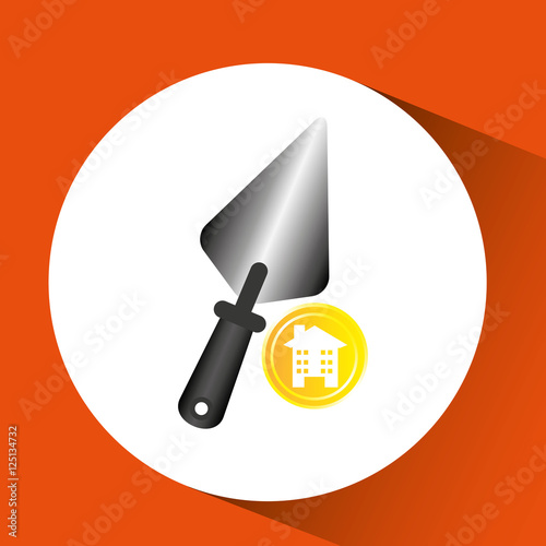 remodel construction building spatula icon graphic vector illustration eps 10