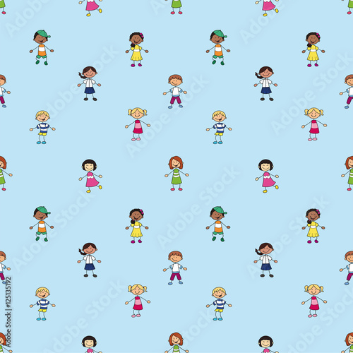 Kinder aus verschiedenen Ländern - Muster