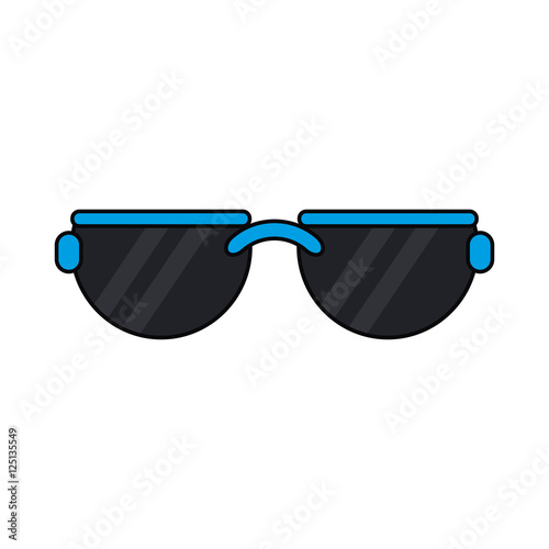 Summer glasses icon. vacation beach and tropical theme. Isolated design. Vector illustration