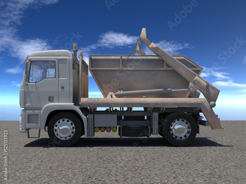 Wallpaper Mural Truck garbage 3d rendering side view Torontodigital.ca