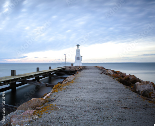 Lighthouse at the harbor in Bogense