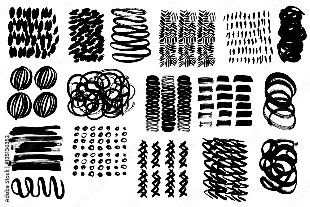 Fototapeta premium Hand-drawn ink collection