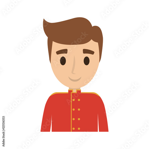 bellboys worker avatar isolated vector illustration design