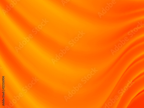 Orange abstract waves, computer generated background. 3D illustration.