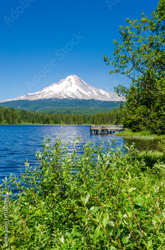 Majestic mountain lake in Canada. photo