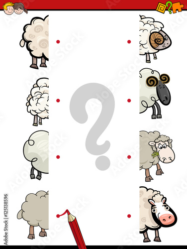 educational activity of joining halves