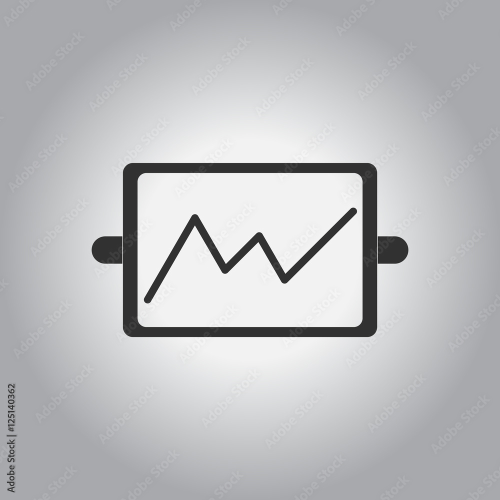 black and white Vector illustration in flat design of whiteboard with progress statistics black and white Vector illustration in flat design of whiteboard with progress statistics