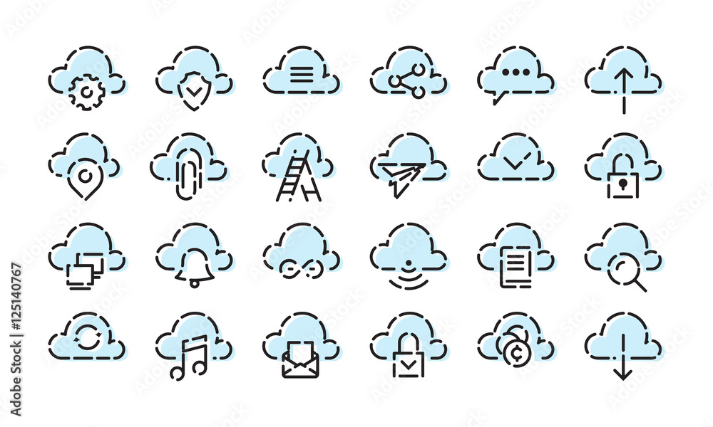 Cloud Icon set