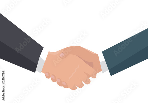 Handshake Vector Illustration in Flat Design.