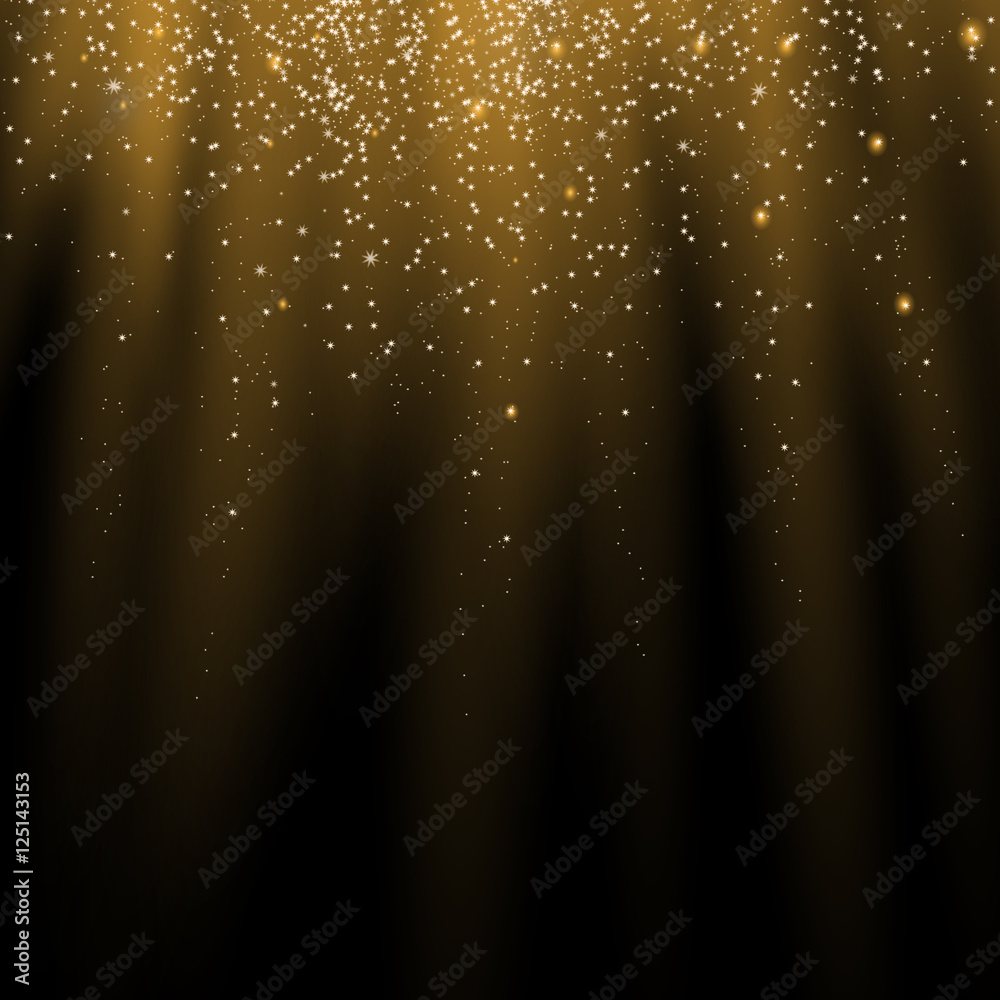 shiny golden stars background - obrazy, fototapety, plakaty 