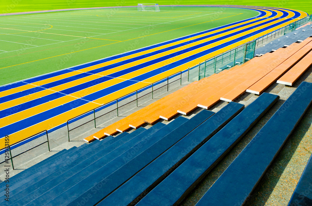 Fototapeta premium Running tracks in an empty stadium