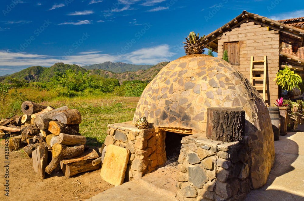 Obraz premium tequila production oven in San Sebastian, Mexico