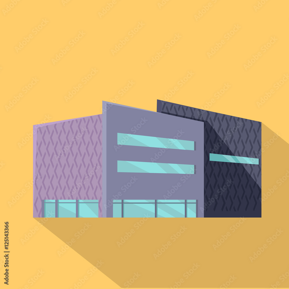 Shopping Mall Web Template in Flat Design. Shopping Mall Web Template in Flat Design.