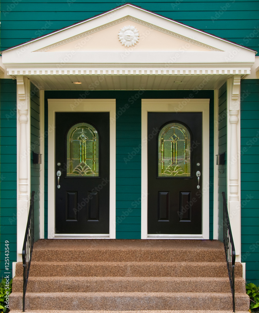 Fototapeta premium Entrance of a townhouse in North Vancouver, Canada.