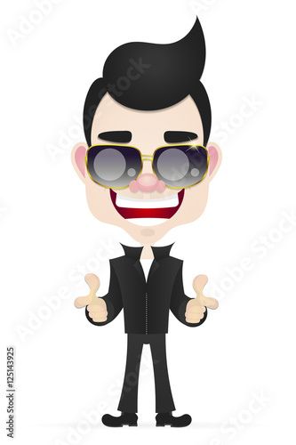 Boy in leather jacket