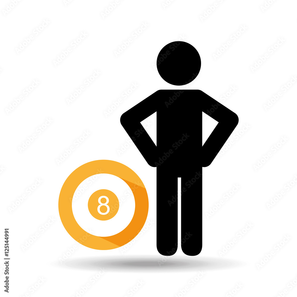 man hands on waist with pool ball icon vector illustration eps 10 man hands on waist with pool ball icon vector illustration eps 10