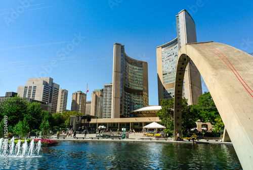 Photography View to Toronto City Hall from Nathan Phillips Square