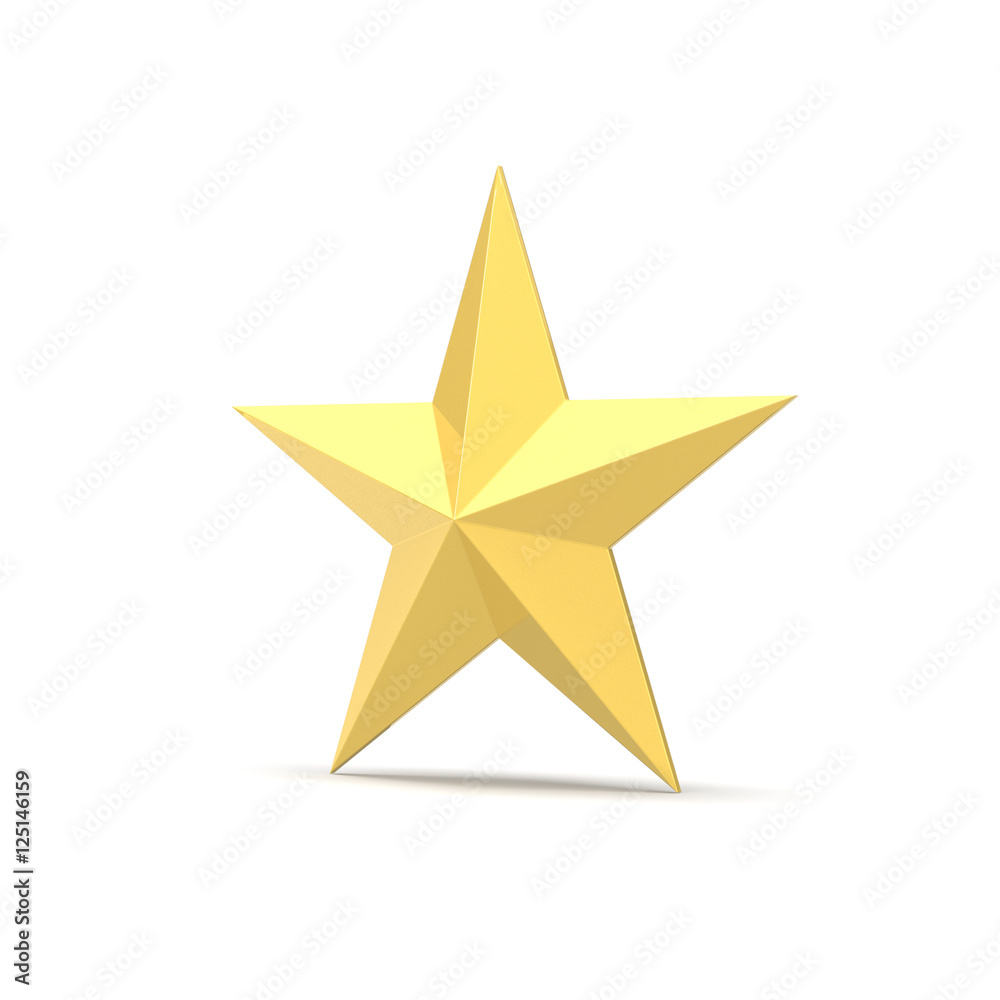 Gold Star, isolated on White Background Gold Star, isolated on White Background
