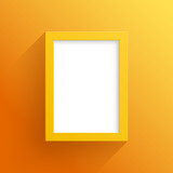 Vector Orange Frame Design With White Background