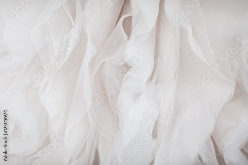 Wedding dress fabric close up