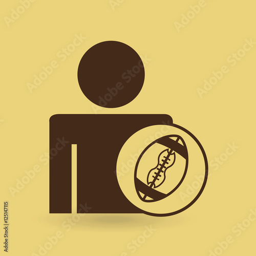 man silhouette football design vector illustration eps 10