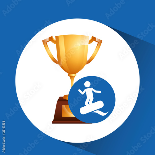 extreme sport avatar water skiing vector illustration eps 10