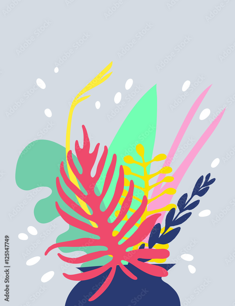 Bright floral card design