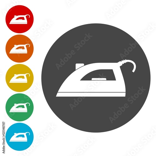 Steam iron icon 