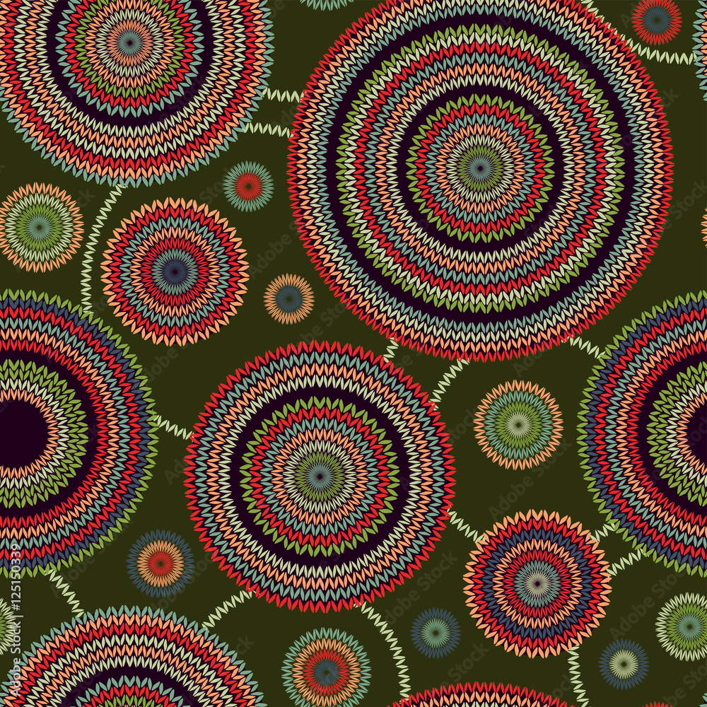 Abstract Seamless Ethnic Style Circle Simple Color Background Abstract Seamless Ethnic Style Circle Simple Color Background