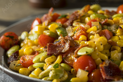 Homemade Succotash with Lima Beans