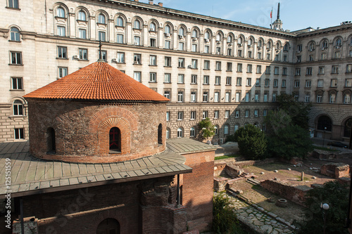 Exclusive view of Rotunda Sveti Georgi St Gregory in Sofia Bulga photo