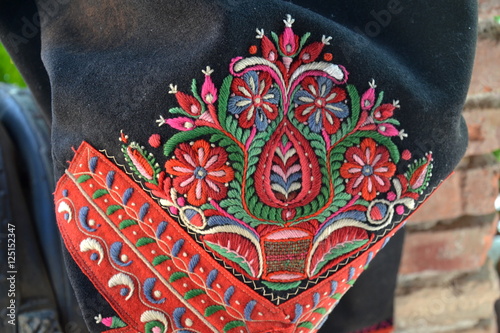 Принти на полотні Vintage slovak floral ornamental embroidery