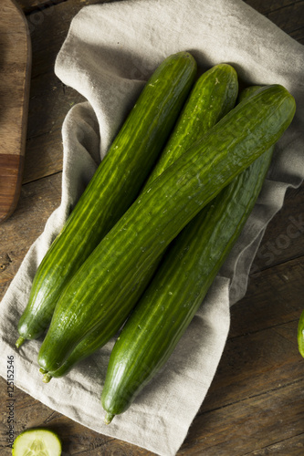 Raw Green Organic European Cucumbers