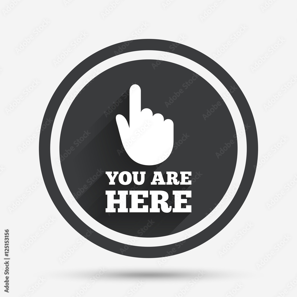 You are here sign icon. Info speech bubble. You are here sign icon. Info speech bubble.
