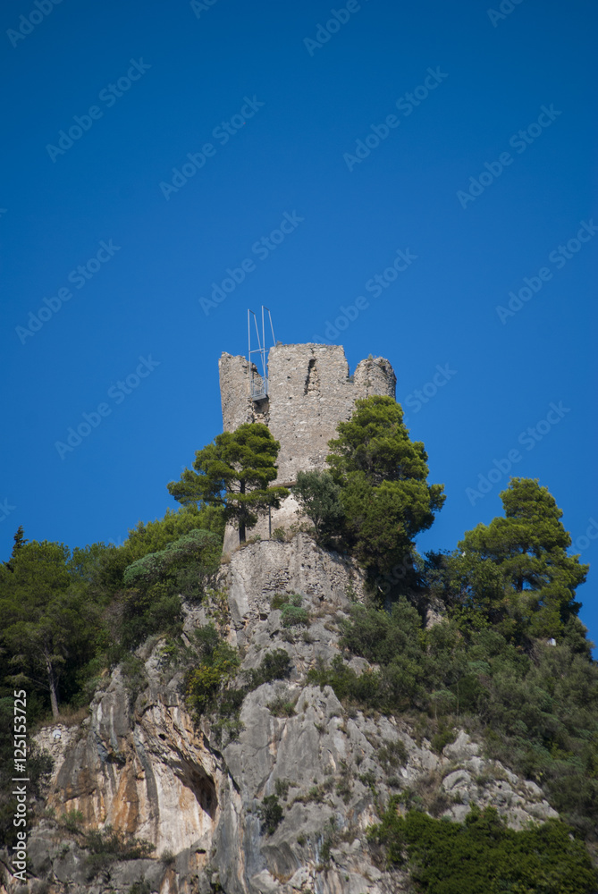 Ruin fortress from Amalfi village