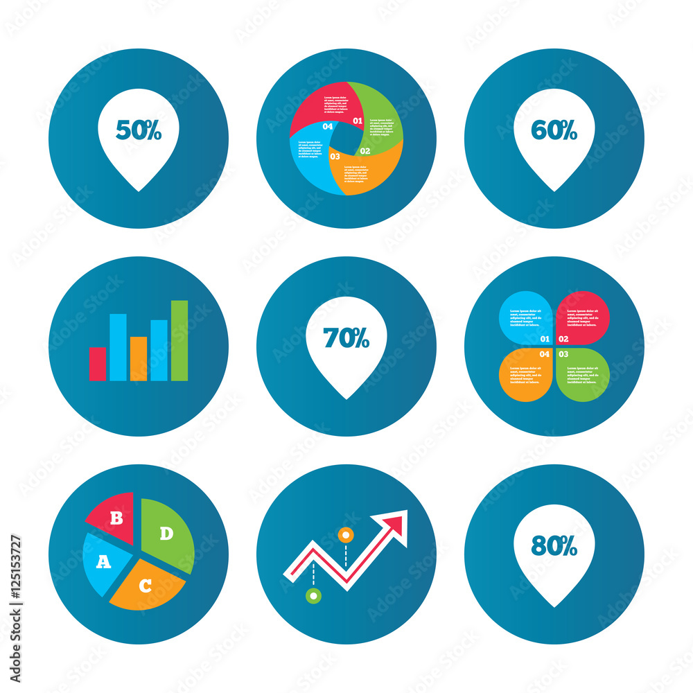 Fototapeta premium Sale pointer tag icons. Discount symbols.