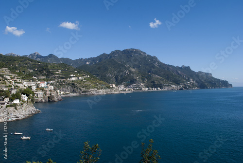 Particular landscape Amalfi peninsula view from south