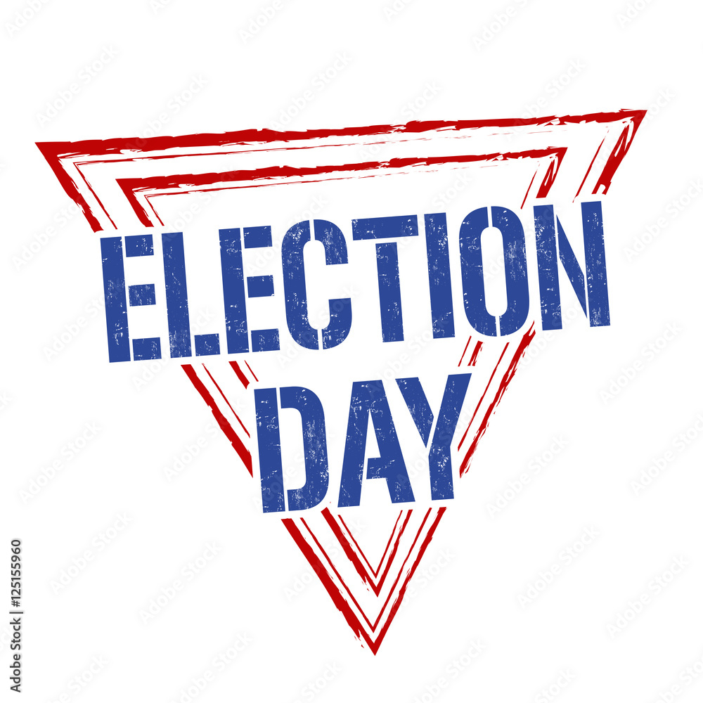 Election Day stamp or sign Election Day stamp or sign