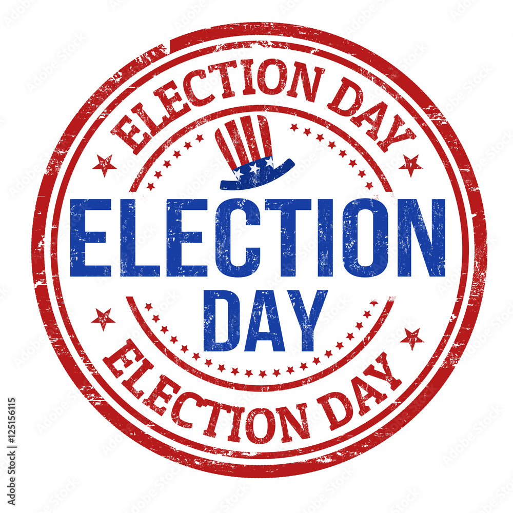 Election Day stamp or sign Election Day stamp or sign